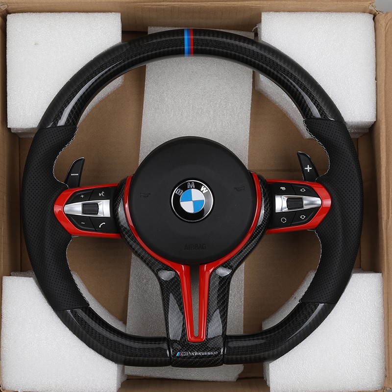 Volante de carbono para BMW F10 F20 F30 F32 F80 F90 E70 E87 E90 E92