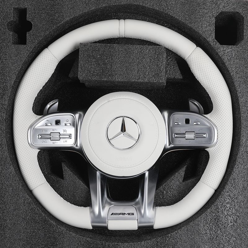 Volante branco para Mercedes GL X166 W205 W211 E63 AMG