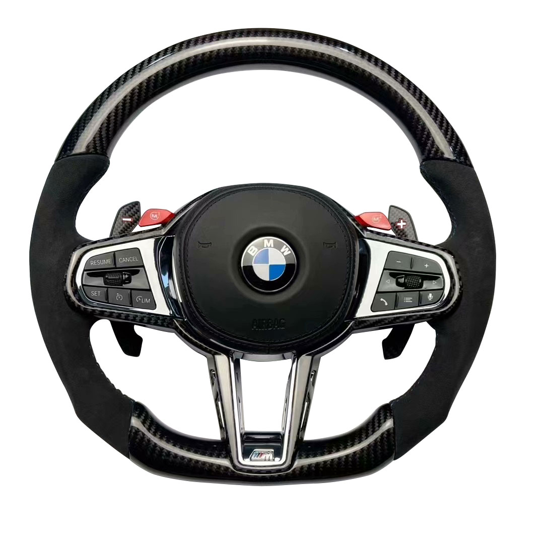 Volante de carbono LCI Alcantara para BMW G30 G80 G82 M4 G42 X3M F97 M340i